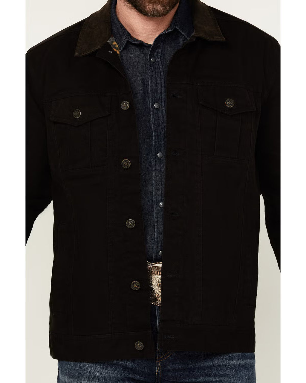 Cody James Men's Ozark Memphis Washed Rancher Jacket - Black - Size Large