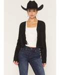 Shyanne Women's Fringe Faux Suede Cropped Jacket - Black - Size XS
