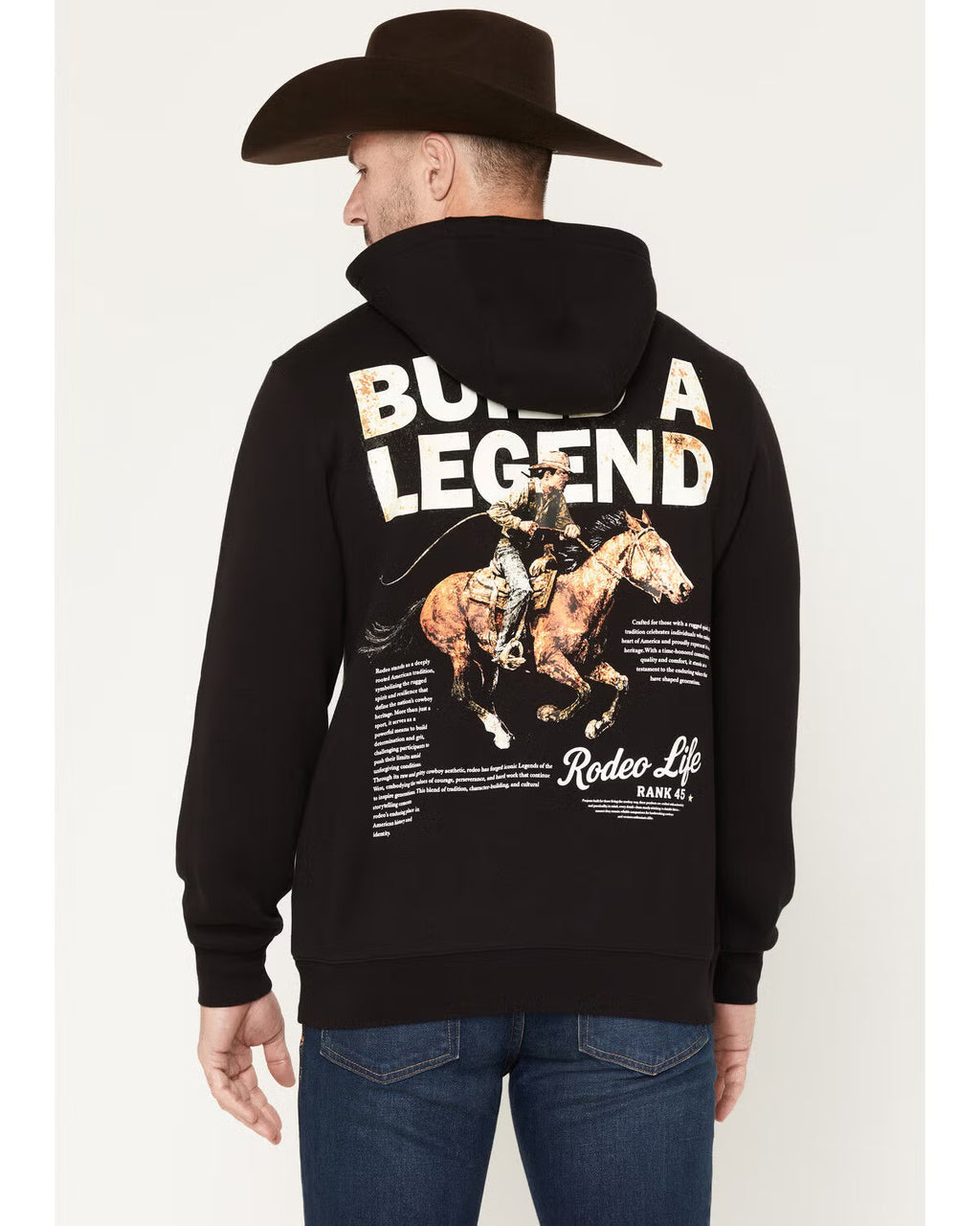 *RANK 45® Men's Build A Legend Logo Graphic Hooded Sweatshirt L