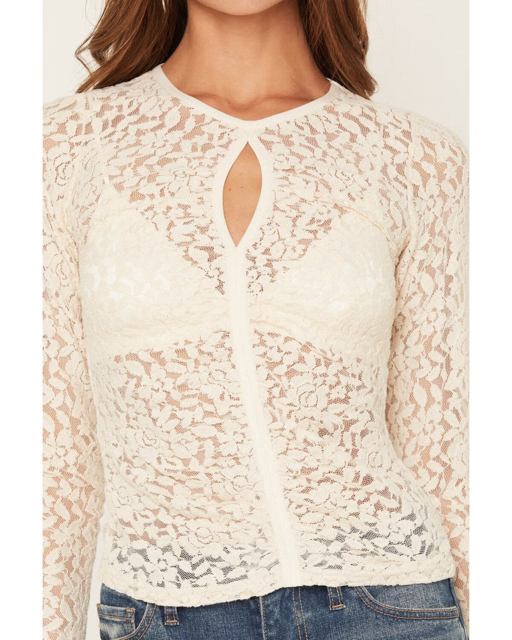 Boot Barn - Shyanne Women's Hadley Long Sleeve Lace Keyhole Top, XL