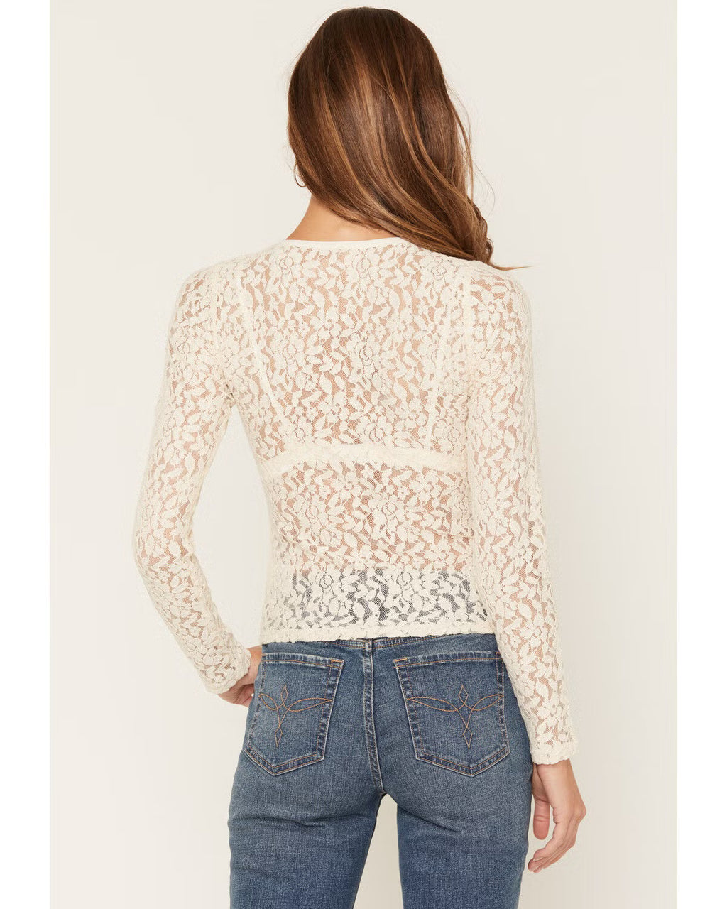 Boot Barn - Shyanne Women's Hadley Long Sleeve Lace Keyhole Top, XL