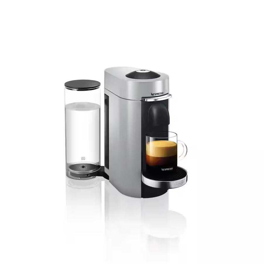 Nespresso Vertuo Plus Deluxe Coffee and Espresso Machine by De'Longhi, Silver