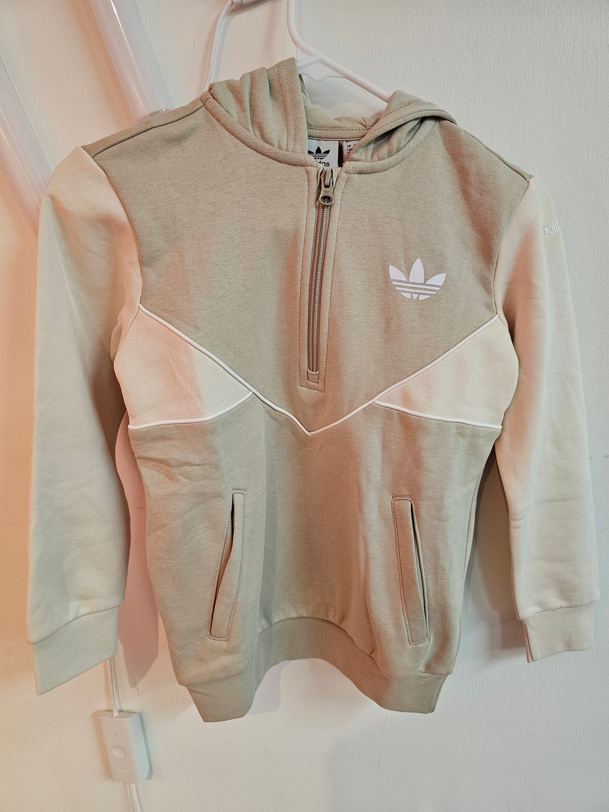 Adidas Half Zip Hoodie-Wonder Beige (New)