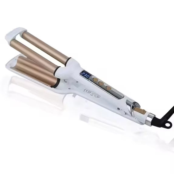 2025 latest Professional Ceramic Triple Barrel Hair Styler – Egg Roll Iron Wand for Curling, Flat Ironing & Styling