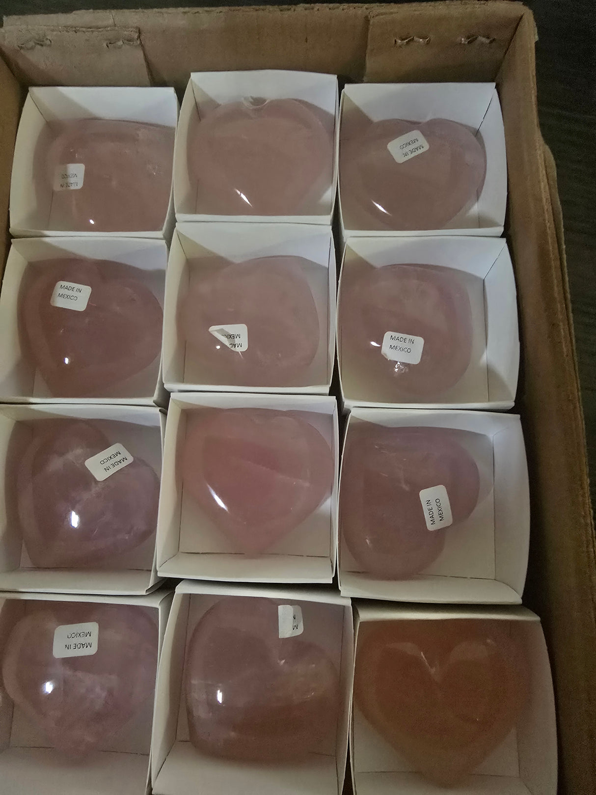 Pink Quartz Heart Carving 1pc (Assorted)
