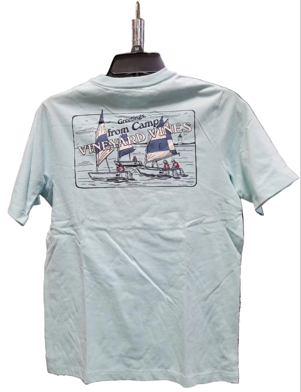 VINEYARD VINES | Postcard From Camp Tee in Aqua Haze | Medium
