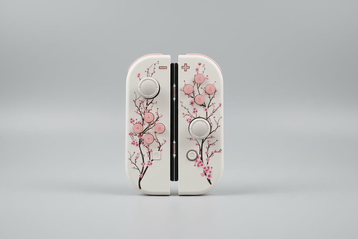Sakura Joy-Cons Cherry Blossoms  Japanese Aesthetic Nintendo Switch Controllers