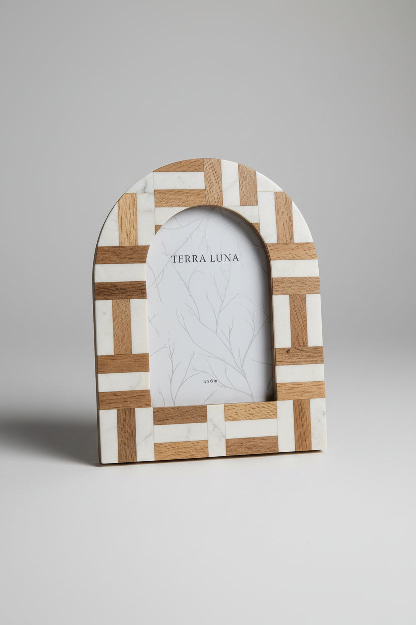 Sagebrook Home Rustic Wood & Resin Picture Frame 4x6 in