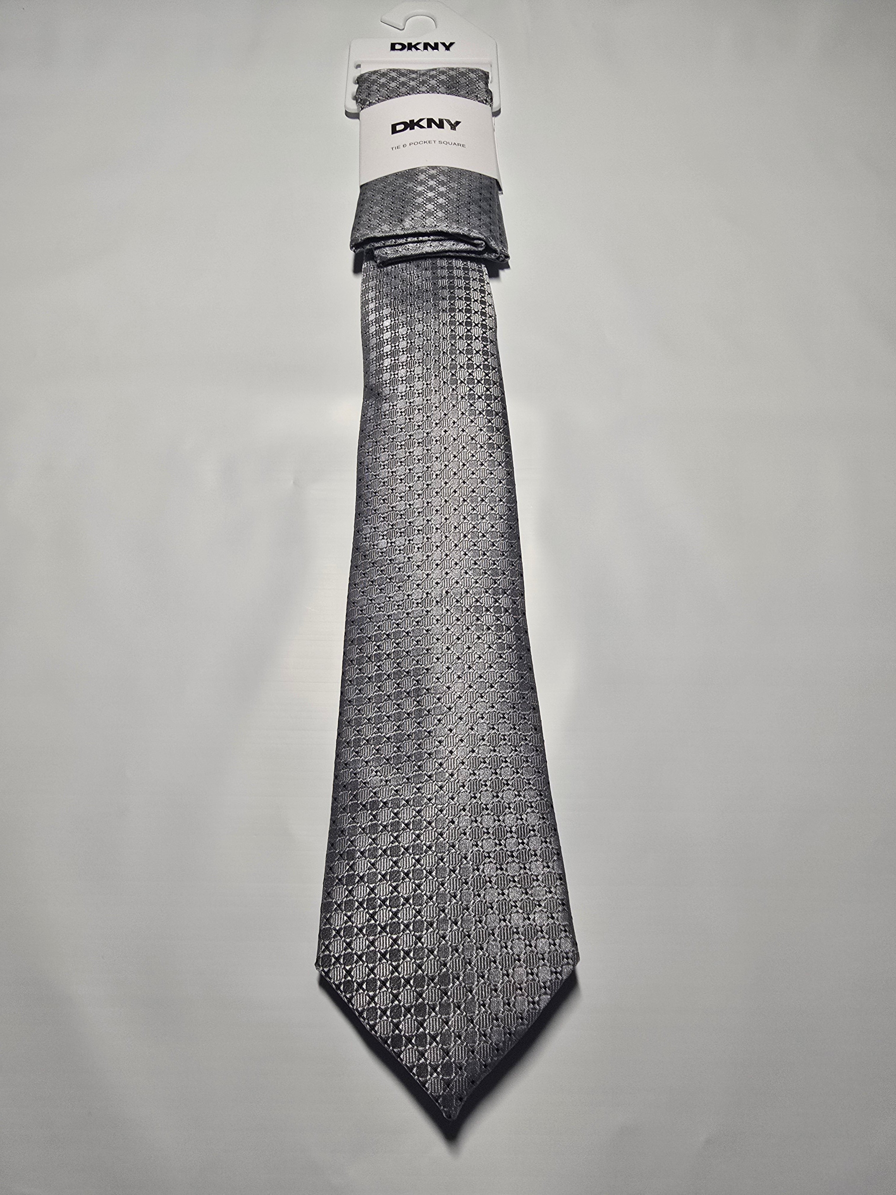 DKNY Tie and Pocket Square