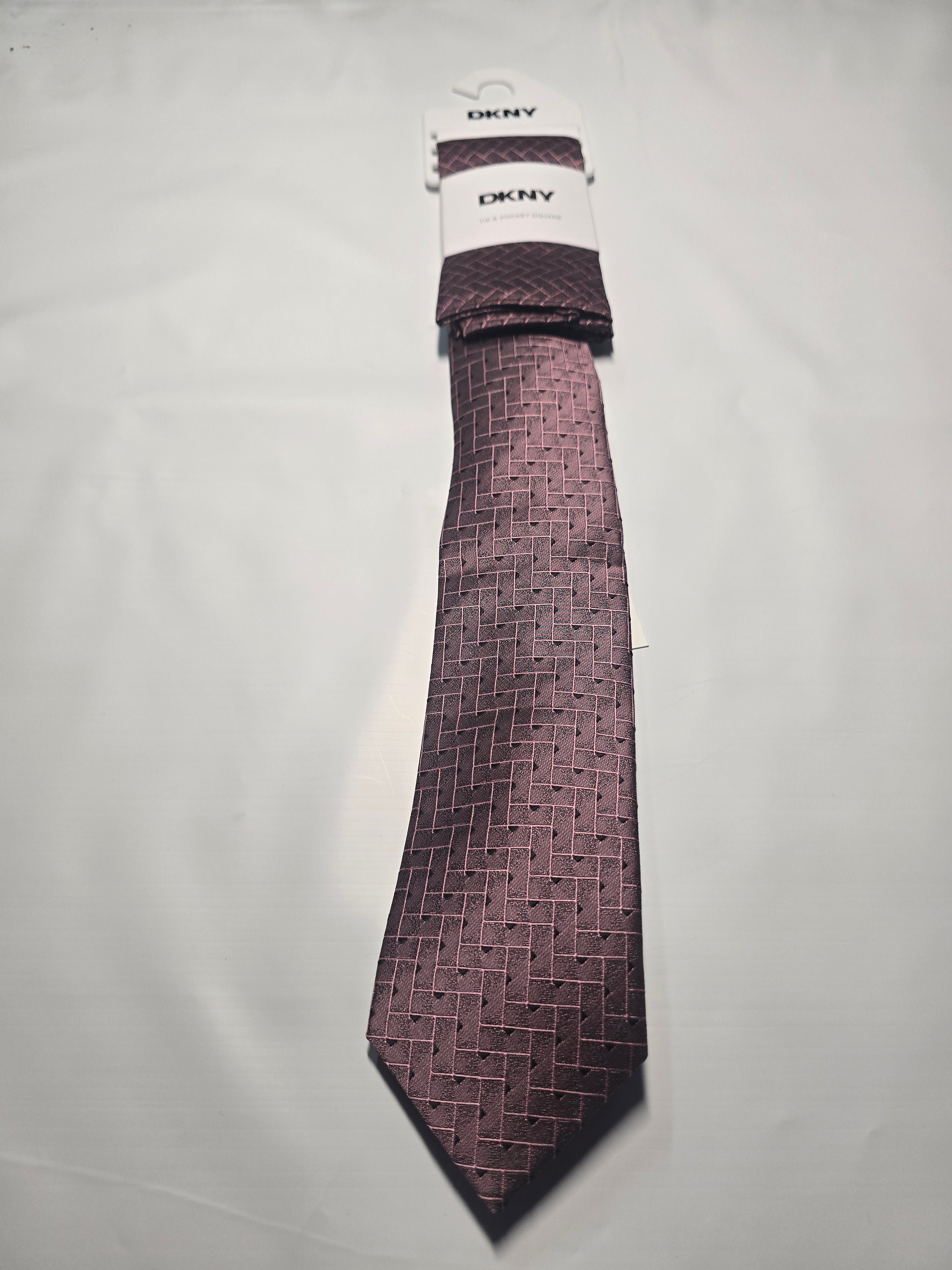 DKNY Tie and Pocket Square