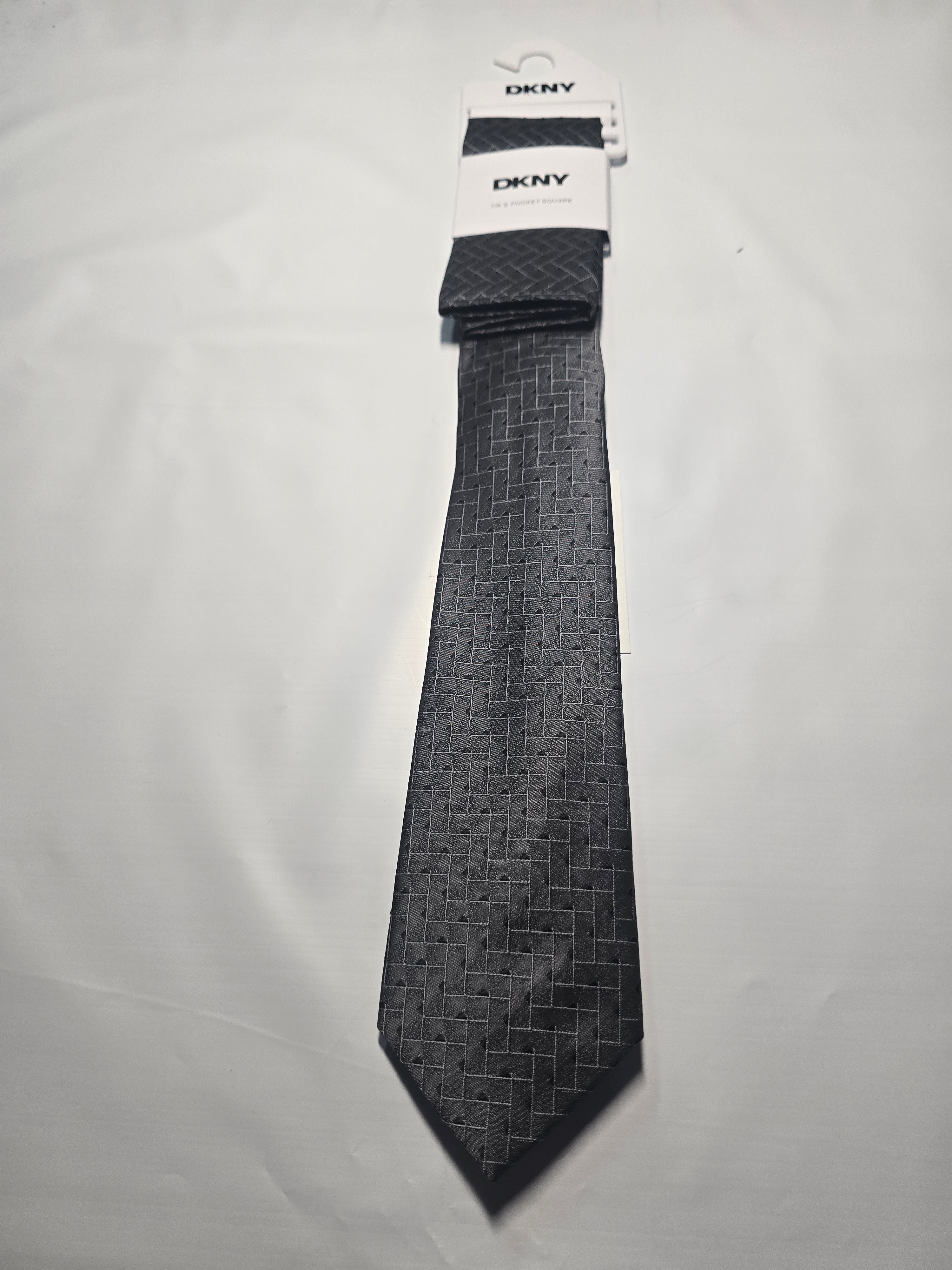 DKNY Tie and Pocket Square