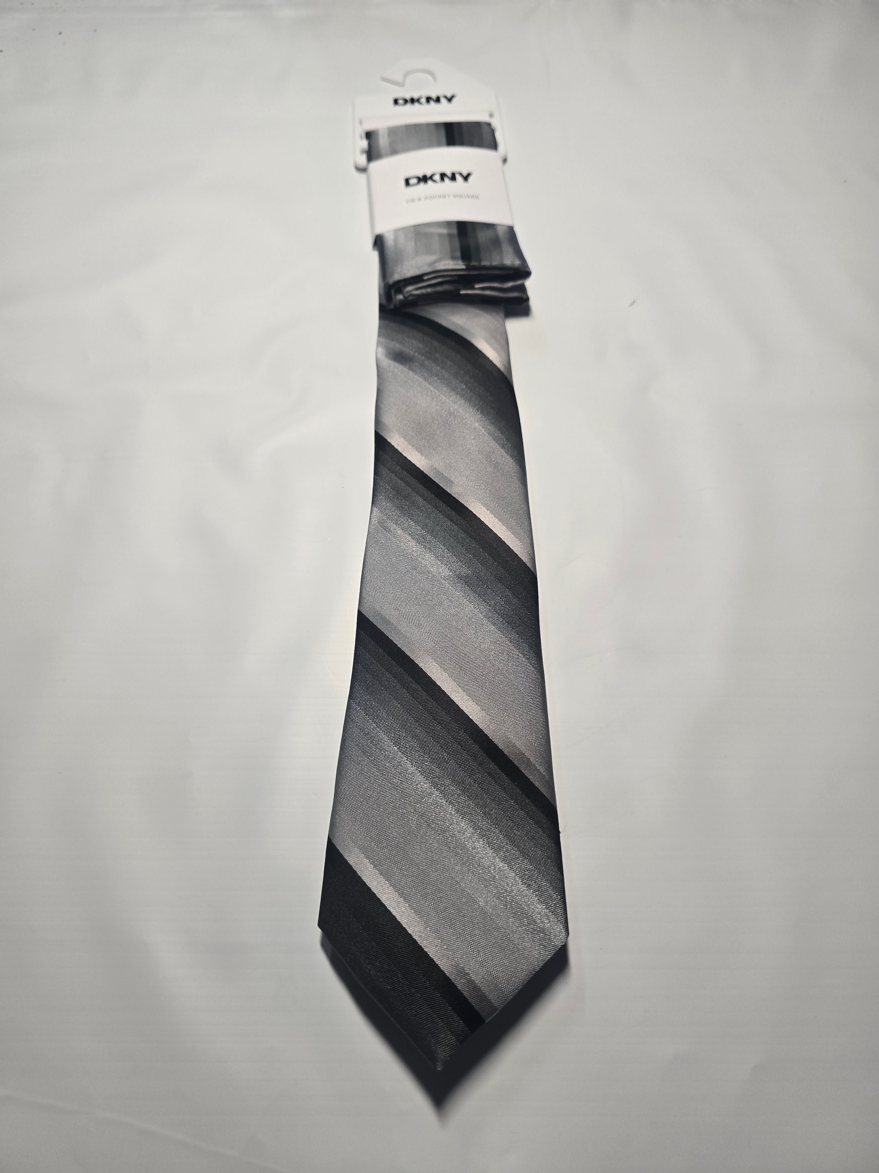 DKNY Tie and Pocket Square