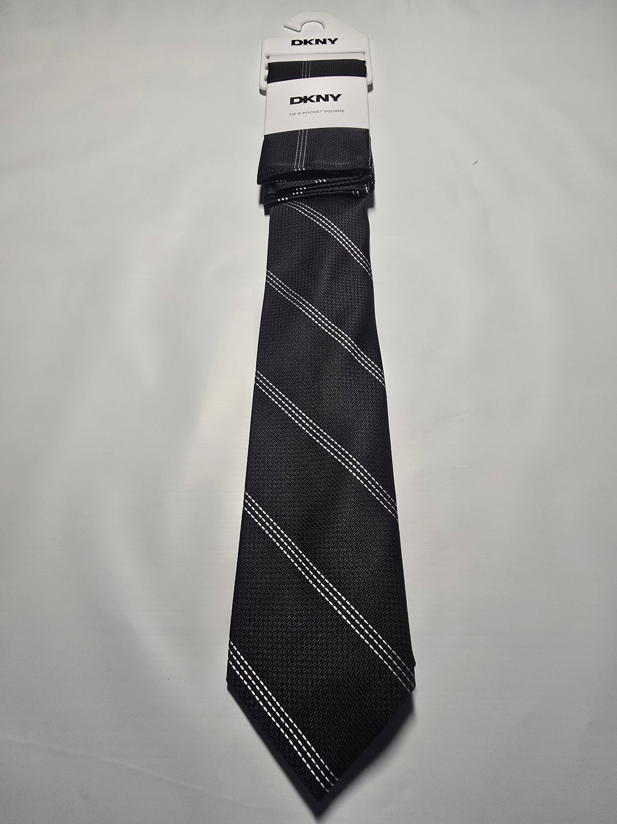 DKNY Tie and Pocket Square