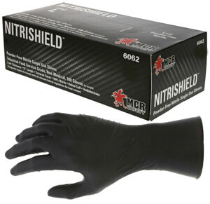 MCR Safety Gloves 6062XL 6 mil Powder Free Disposable Nitrile Gloves
