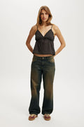 Cotton On Women's Low Rise Straight Jeans - Honey Blue -Size 26 (US Size 4)