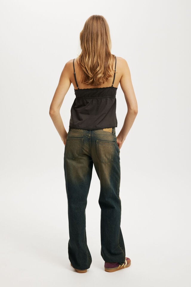 Cotton On Women's Low Rise Straight Jeans - Honey Blue -Size 26 (US Size 4)