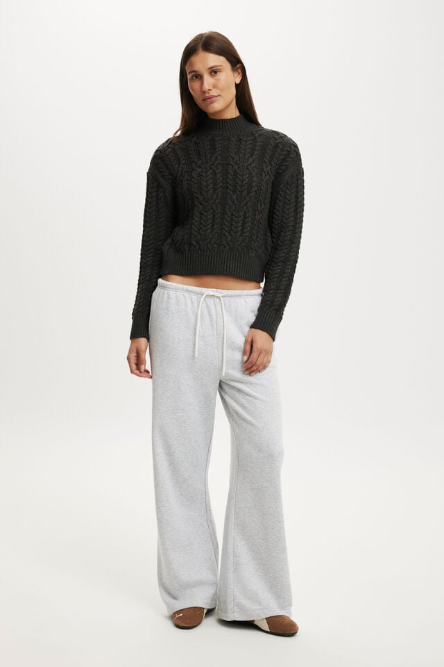 Cotton-On Boxy Mock Neck Knit Sweater