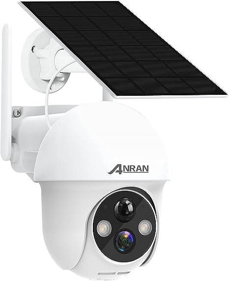 ANRAN Q1 White 2K Solar Security Camera 360° View