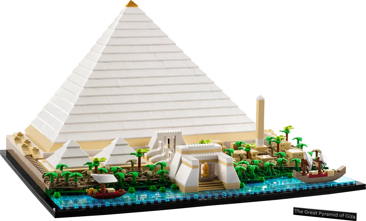 LEGO Architecture Great Pyramid of Giza Set 21058, Home Décor Model Building Kit, Creative DIY Activity, Famous Landmarks Collection