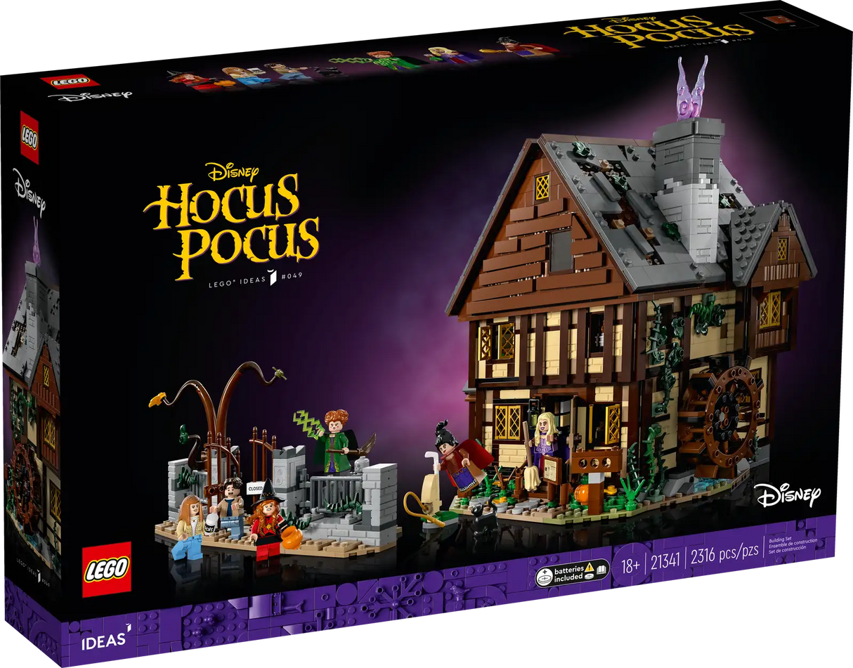 LEGO Ideas Hocus Pocus The Sanderson Sister's Cottage - Building Set for Adults, Men & Women, Age 18+ - Unique Gift for Fans W/Sister Minifigures - 21341