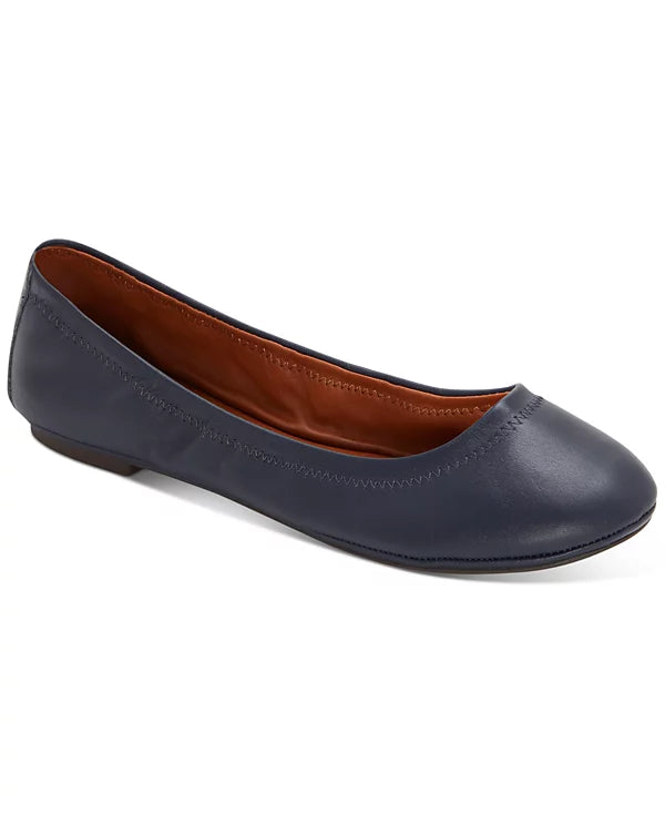 *Lucky Brand Women's Emmie Ballet Flats, American Navy, Sz 8W