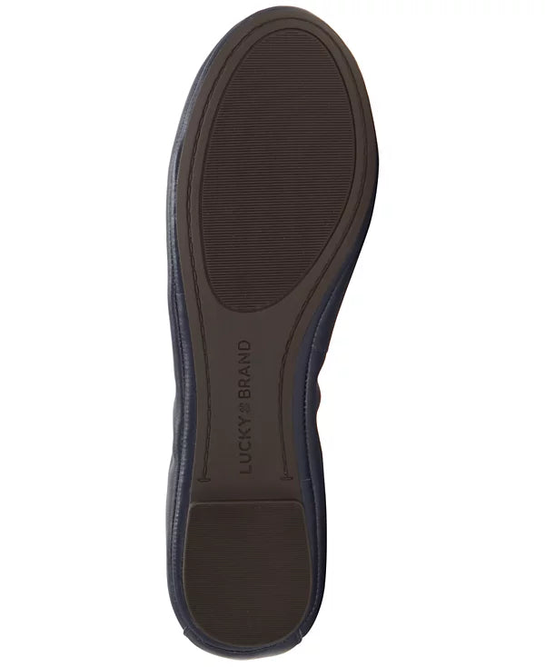 *Lucky Brand Women's Emmie Ballet Flats, American Navy, Sz 8W