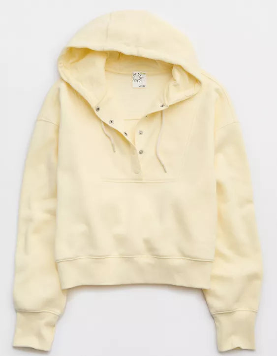 OFFLINE By Aerie Cloud Fleece Snap Front Hoodie Size XL