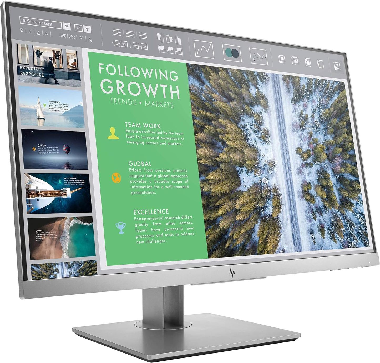 HP EliteDisplay E233 23-Inch Screen LED-Lit Monitor Silver