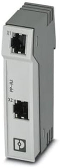 2703015, Patch Panel, Two RJ45 Jacks, 10/100/1000 Mbps, DIN Rail Adapter, PP-RJ-RJ 10pk