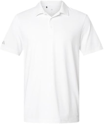 Adidas Men's Textured Stripe Polo - White