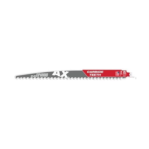 Milwaukee AX Sawzall 12 in. Carbide Pruning & Clean Wood Reciprocating Saw Blade 3 TPI 1 Blade