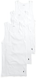 *Polo Ralph Lauren Men's Big & Tall Classic Fit Cotton Tank Undershirts, 3-Pack size L