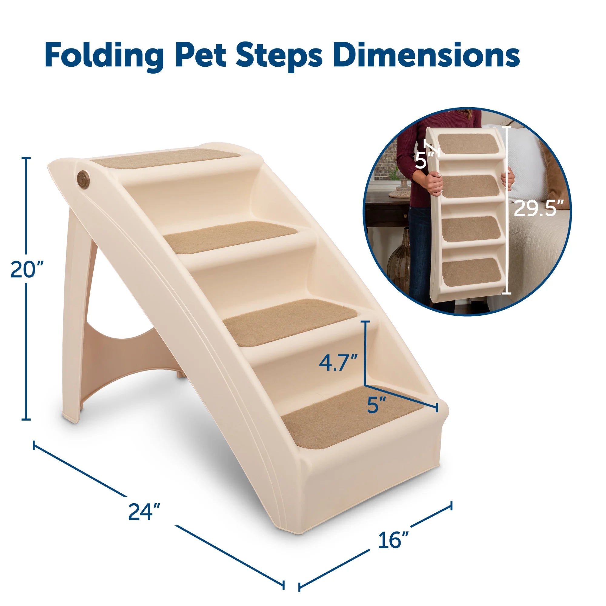 Pet Safe CozyUp Folding Pet Steps - Tan - 20" High