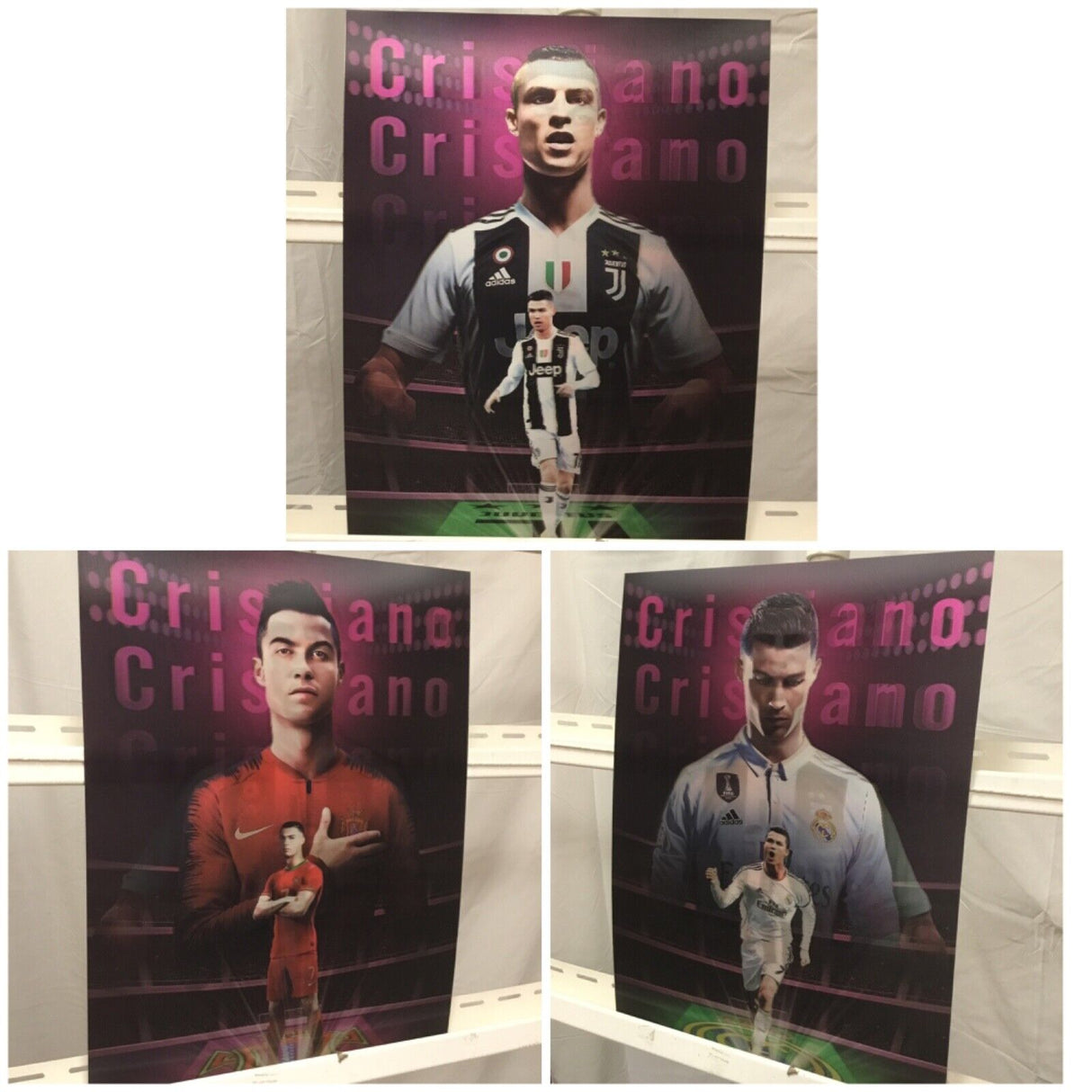 Cristiano Ronaldo 3D Holographic Lenticular Poster 3 In 1 Poster 15.5”x11.75” (NEW)