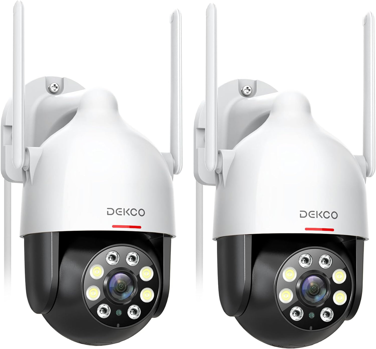 DEKCO 2Packs, 2K WiFi Outdoor Security Cameras