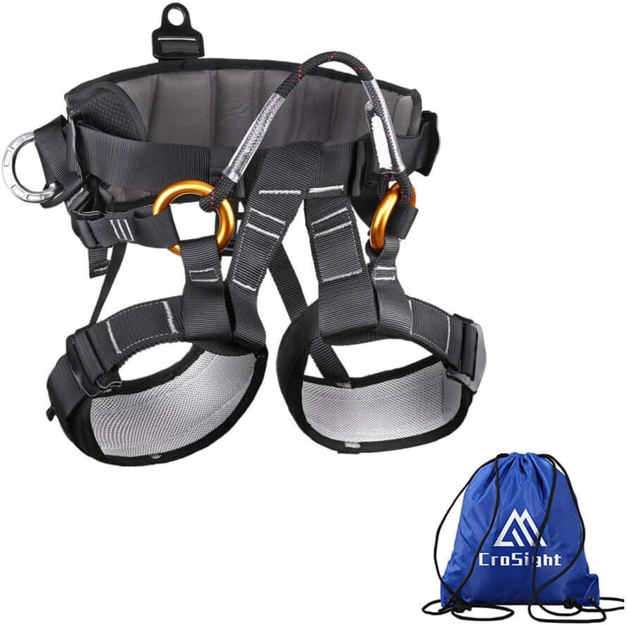 CroSight Climbing Seat Belt, Caving, Rock Climbing and Rappelling Equipment, Body Guard Protect, Rappelling Rescuing Equip