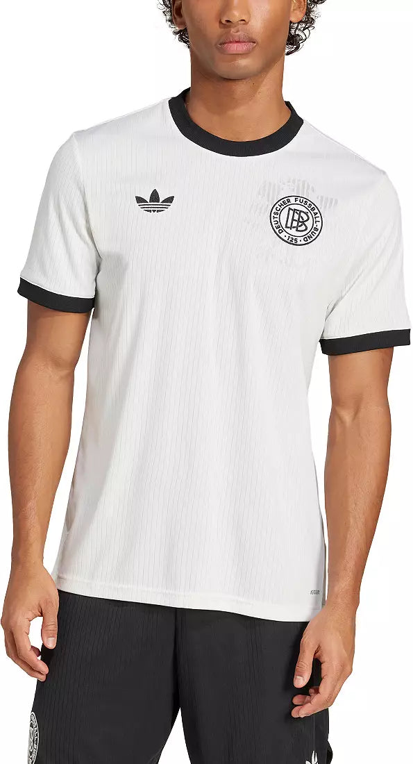 adidas Adult Germany 2024-25 125th Anniversary White Replica Jersey - Size Large