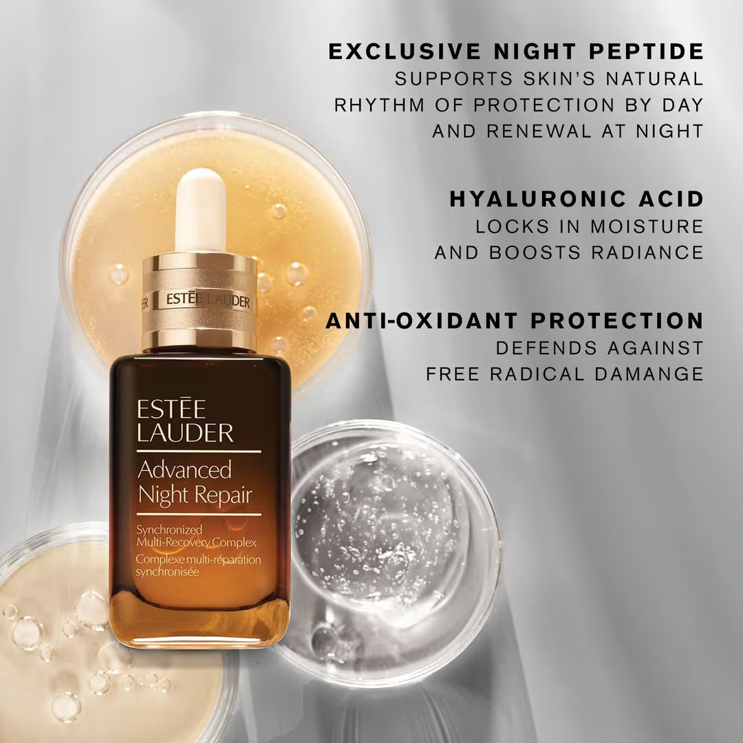 Estée Lauder Advanced Night Repair Multi-Recovery Complex Serum with Hyaluronic Acid & Peptides - 0.68 Fl Oz.