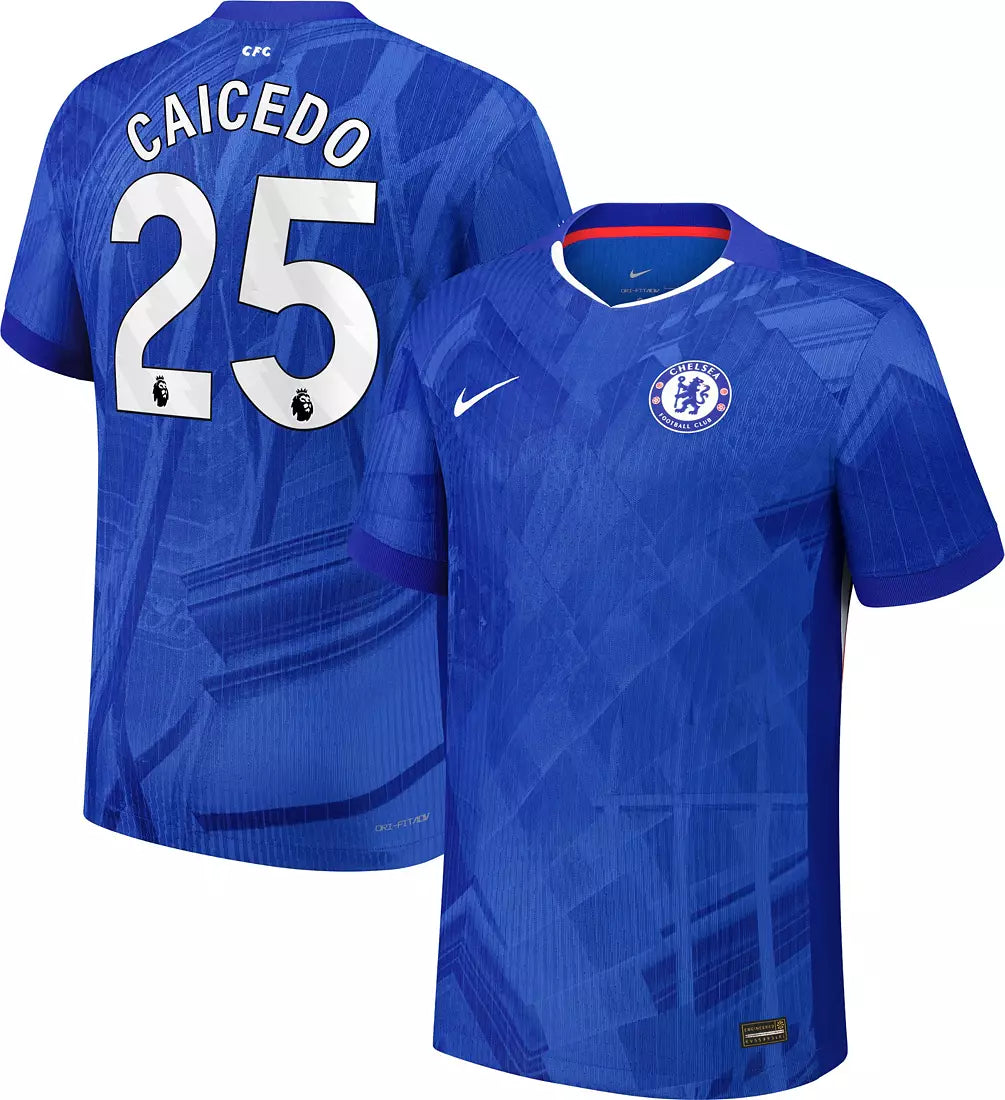 Nike Adult Chelsea FC Mosies Caicedo #25 2025-26 Home Replica Jersey Size L
