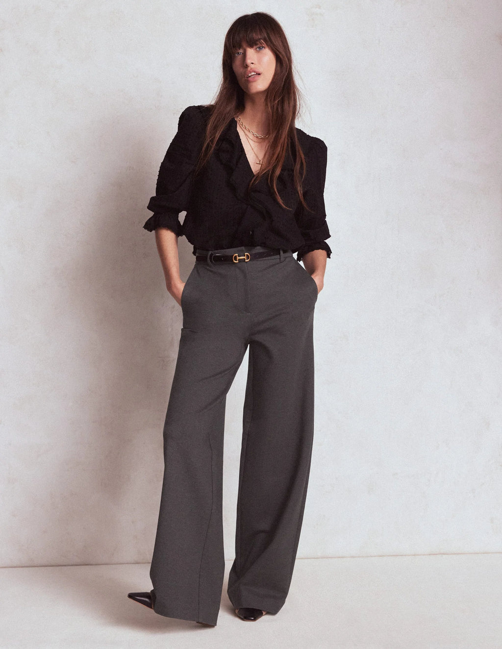 Boden Belgravia Ponte Pants for Women - Charcoal - US Size 14 Regular