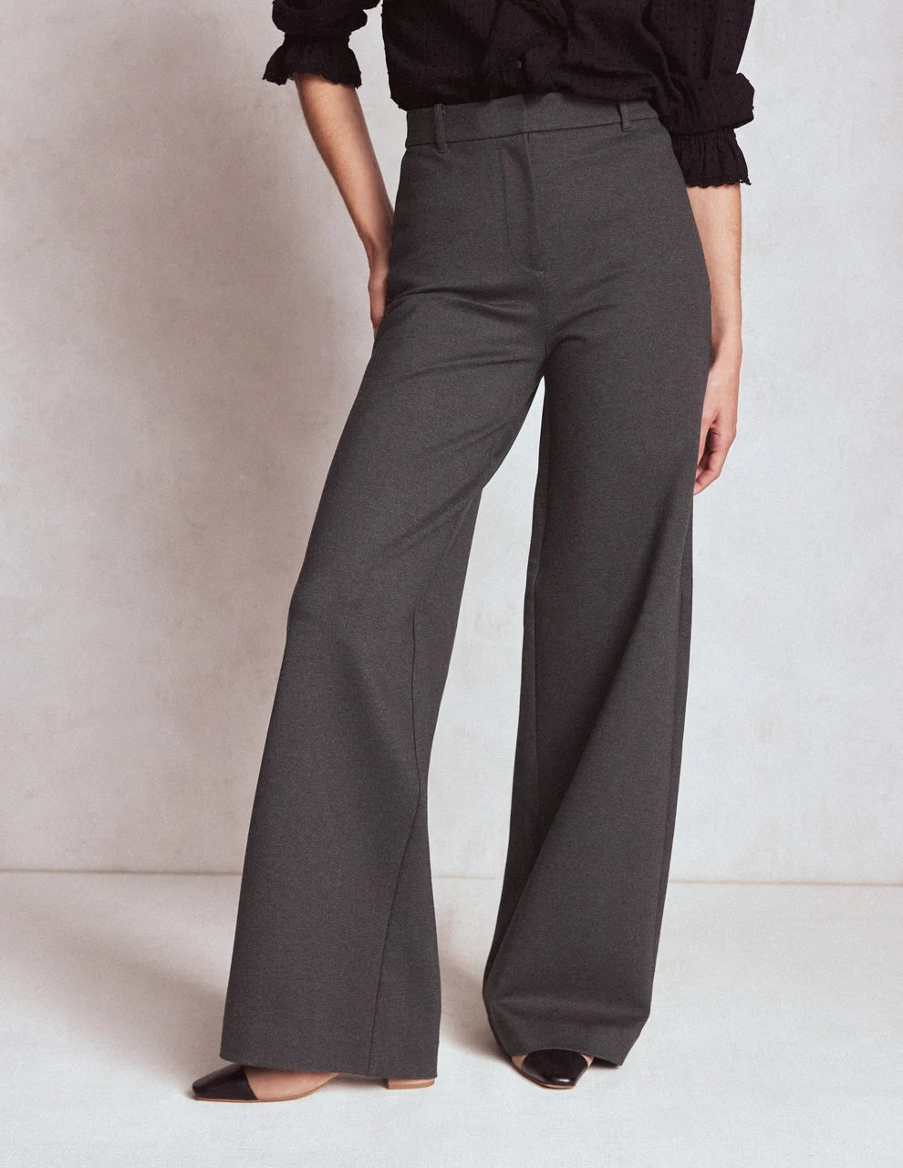 Boden Belgravia Ponte Pants for Women - Charcoal - US Size 14 Regular