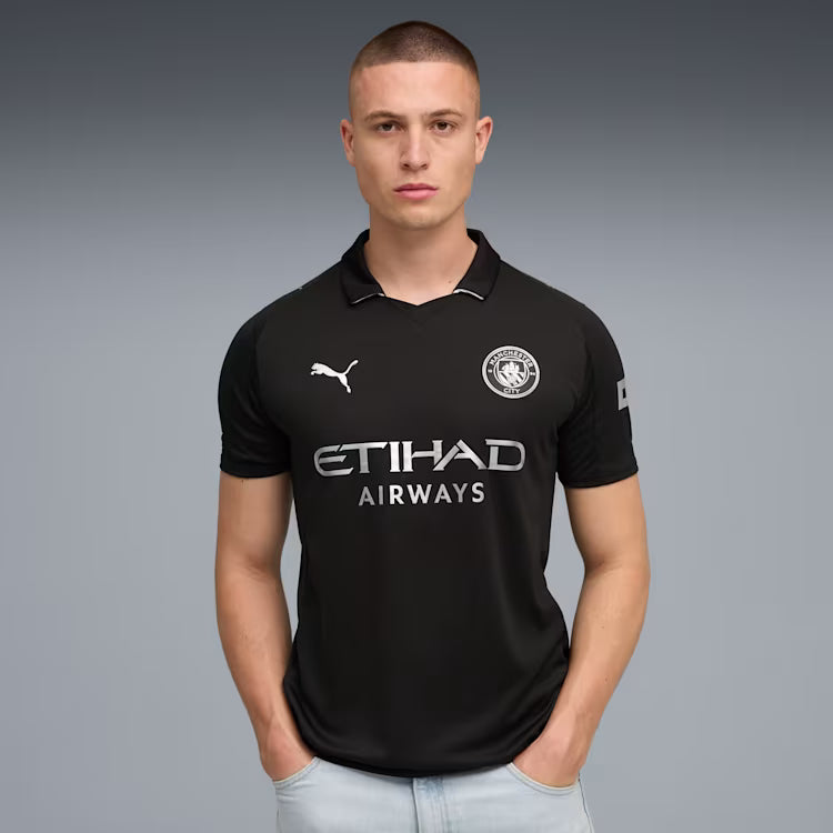 Manchester City 25/26 Away Replica Men's Soccer Jersey - Puma Black - Medium