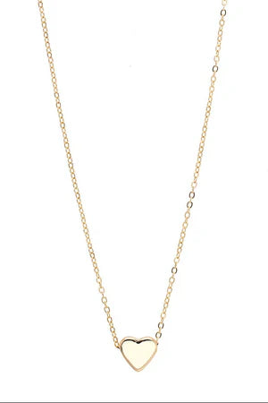 Tatum Heart Children's Necklace in Shiny Gold