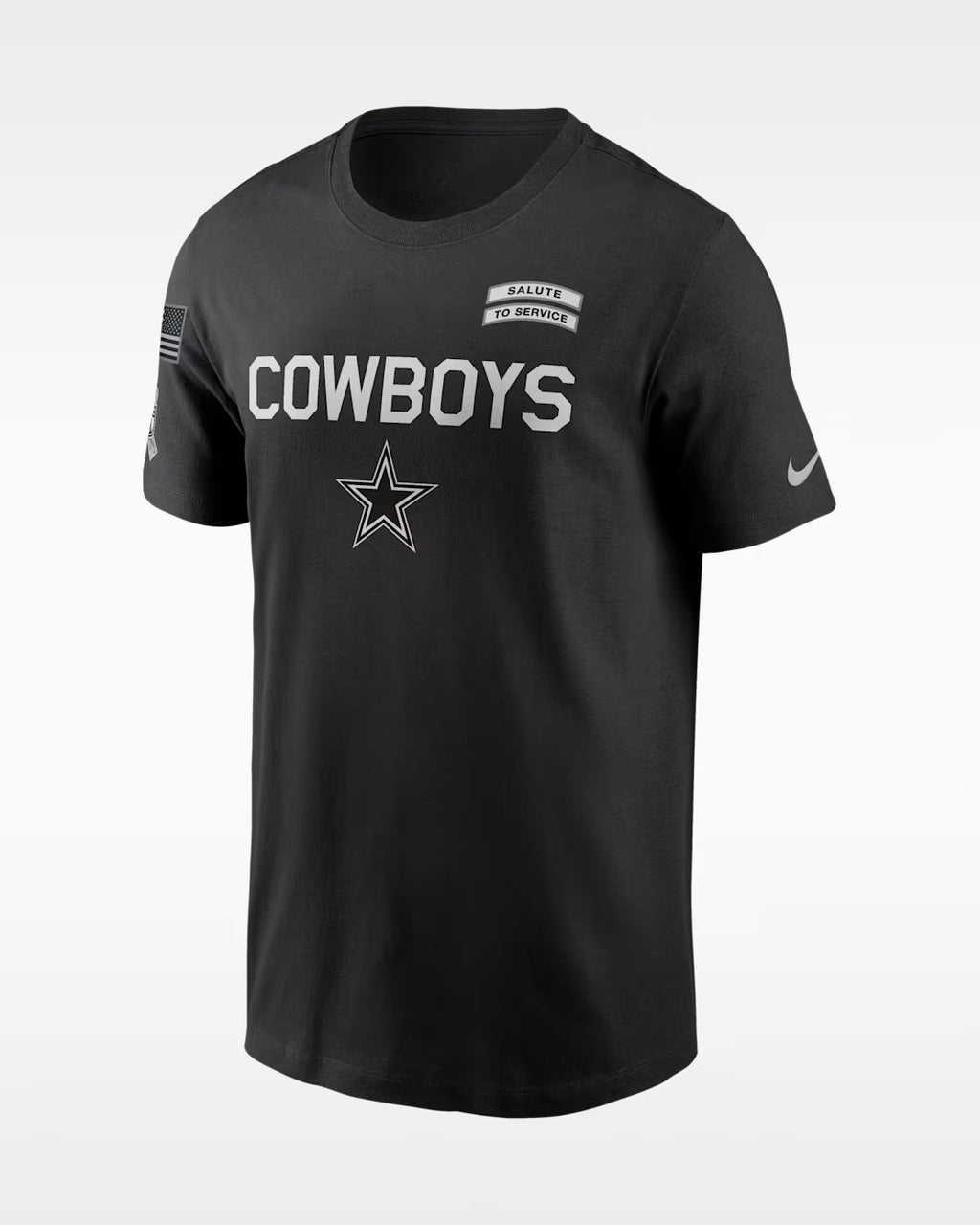 Nike NFL Dallas Cowboys Salute to Service Sideline, Dri-Fit Tee, Black -XXL