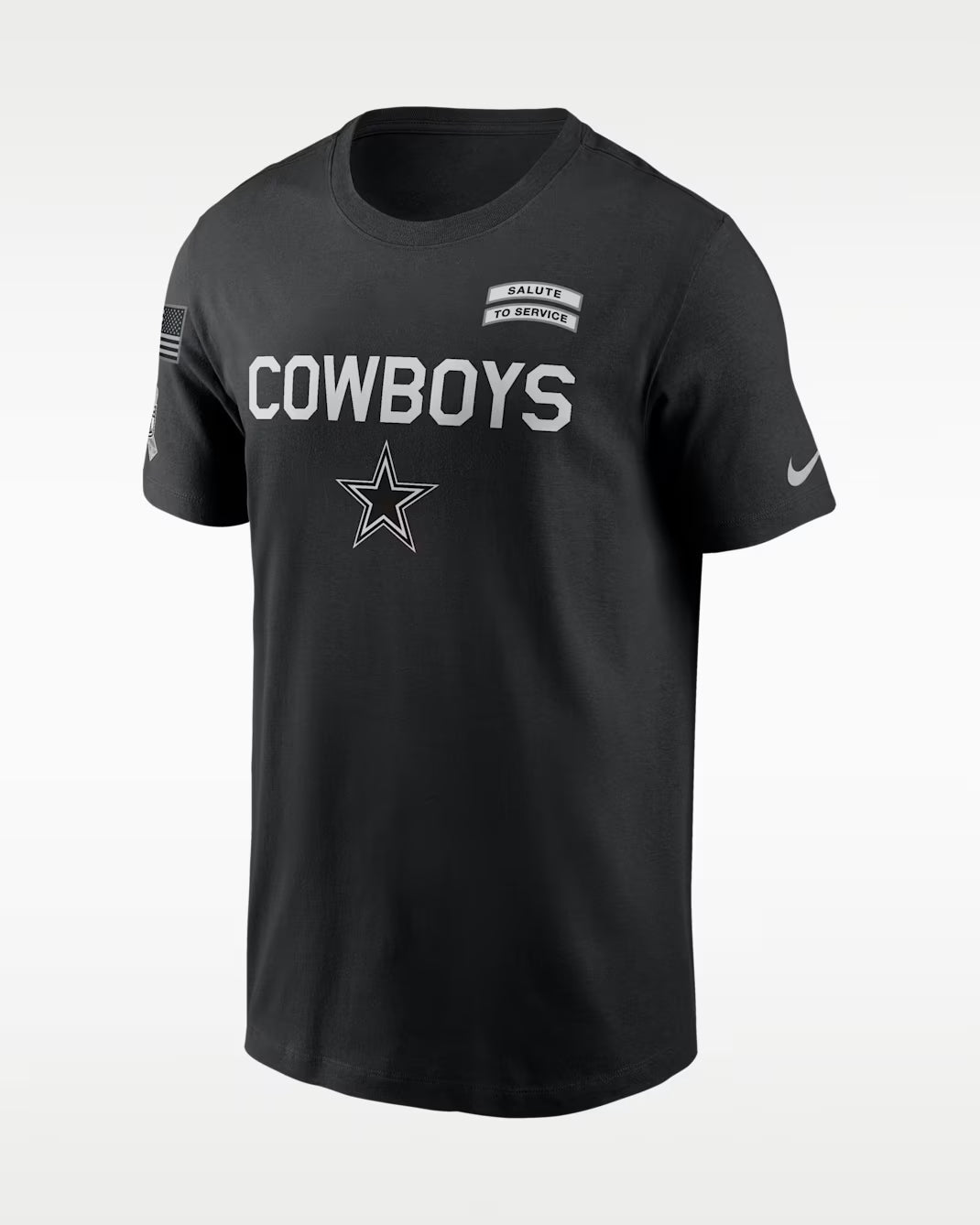 Nike NFL Dallas Cowboys Salute to Service Sideline, Dri-Fit Tee, Black -XXL