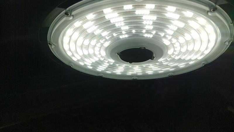 12.6 in. 150/200/240-Watt Selectable Dimmable Integrated LED UFO High Bay Light with Preinstalled Hook, 3000/4000/5000K