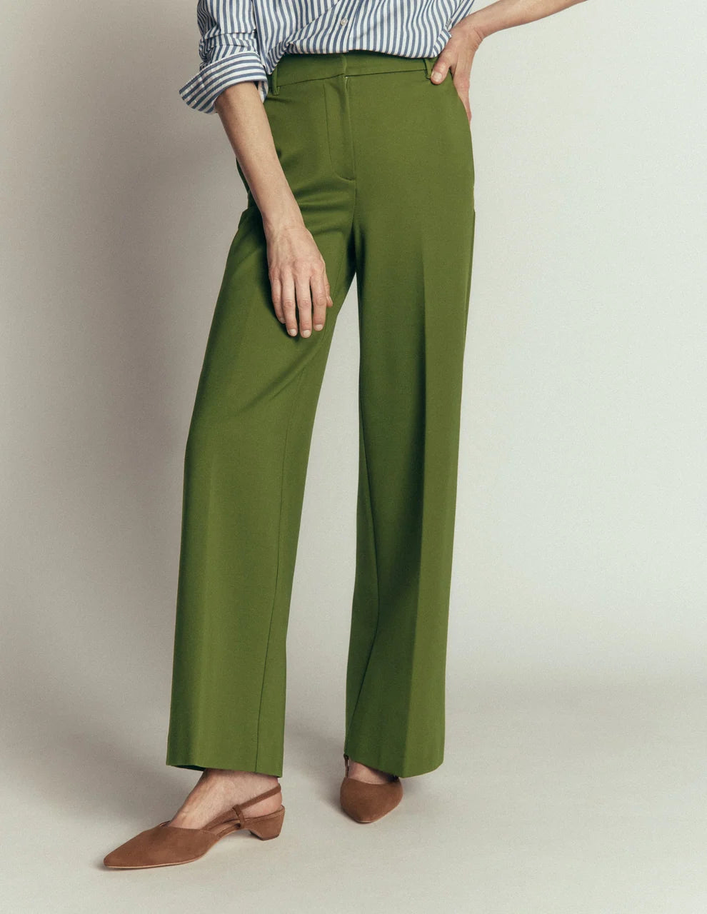 Boden Belgravia Ponte Pants for Women - Forest Green - US Size 14 R