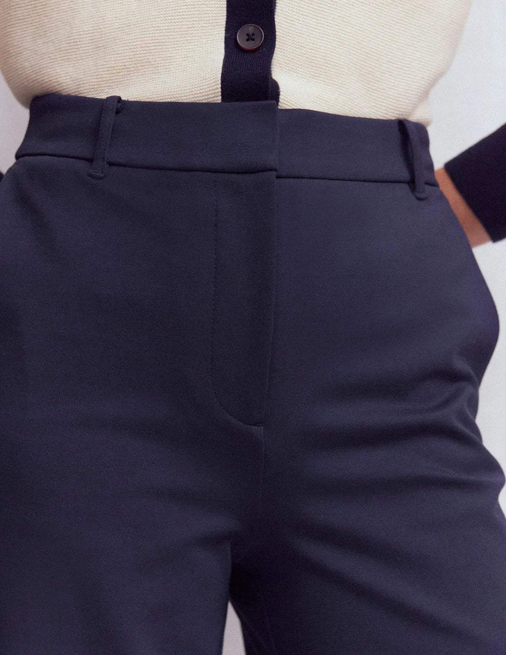 Women's Belgravia Ponte Pants by Boden - Navy - Size 14R (R0814-NAV)