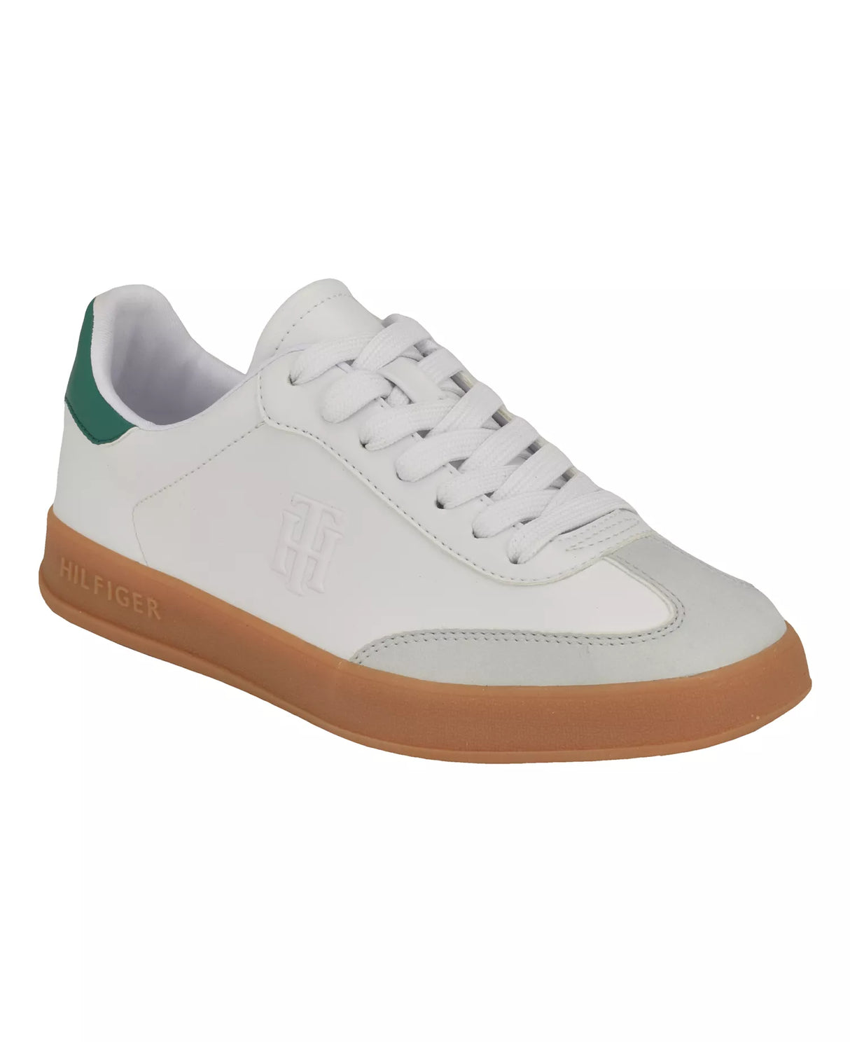 Tommy Hilfiger Women's Sarhli Lace-Up Sneakers - White/Green - Size 7.5 M