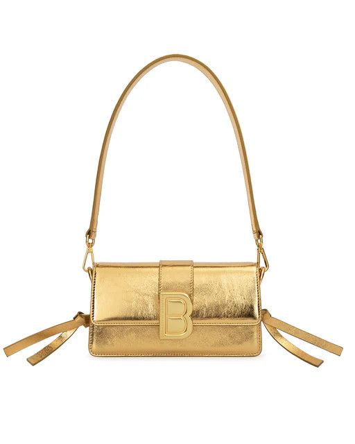 Brandon Blackwood Medium Nia Bag, Metallic Gold (NEW)